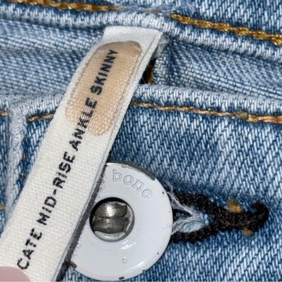 Rag & Bone CateMid Rise Faded Camo Cigarette Ankle Skinny Jeans blue - Picture 6 of 12